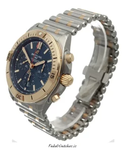Alternative view of Breitling Chronomat 42 UB0134101C1U1 Automatic 42mm Unisex Replica Watch - Blue Dial, Steel Case