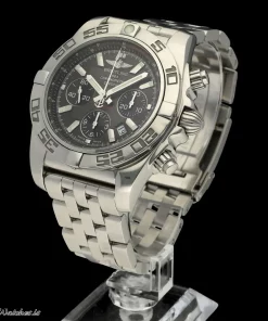 Alternative view of Breitling Chronomat 44 AB0110 Automatic 44mm Unisex Replica Watch - Black Dial, Steel Case