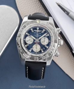 Breitling Chronomat 44 AB0110 Automatic 44mm Unisex Replica Watch - Black Dial, Steel Case