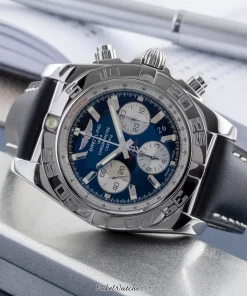 Alternative view of Breitling Chronomat 44 AB0110 Automatic 44mm Unisex Replica Watch - Black Dial, Steel Case