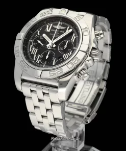 Alternative view of Breitling Chronomat 44 AB0110 Automatic 44mm Unisex Replica Watch - Black Dial, Steel Case