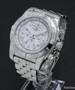 Alternative view of Breitling Chronomat 44 AB0110 Automatic 44mm Unisex Replica Watch - White Dial, Steel Case