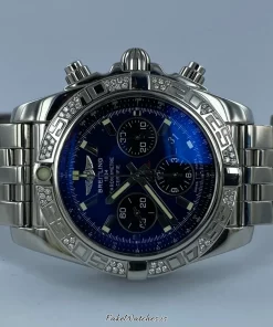 Breitling Chronomat 44 AB0110 Automatic 44mm Unisex Replica Watch - Black Dial, Steel Case