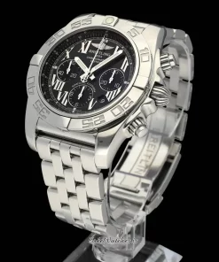 Alternative view of Breitling Chronomat 44 AB0110 Automatic 44mm Unisex Replica Watch - Black Dial, Steel Case