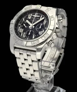 Alternative view of Breitling Chronomat 44 AB0110 Automatic 44mm Unisex Replica Watch - Black Dial, Steel Case