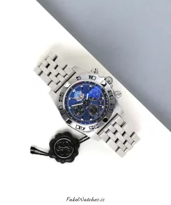 Alternative view of Breitling Chronomat 44 AB0110 Automatic 44mm Unisex Replica Watch - Blue Dial, Steel Case