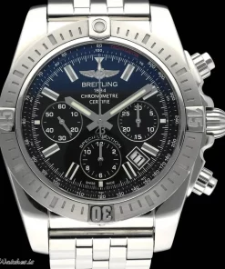 Breitling Chronomat 44 AB0115 Automatic 44mm Unisex Replica Watch - Black Dial, Steel Case
