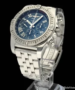 Alternative view of Breitling Chronomat 44 AB0115 Automatic 44mm Unisex Replica Watch - Black Dial, Steel Case