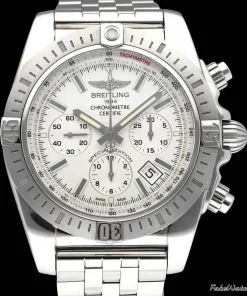 Breitling Chronomat 44 AB0115 Automatic 44mm Unisex Replica Watch - Silver Dial, Steel Case
