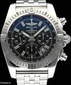 Breitling Chronomat 44 AB0115 Automatic 44mm Unisex Replica Watch - Black Dial, Steel Case