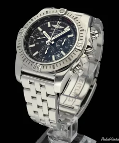 Alternative view of Breitling Chronomat 44 AB0115 Automatic 44mm Unisex Replica Watch - Black Dial, Steel Case