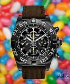 Breitling Chronomat 44 Blacksteel MB01109L.BD48.109W Automatic 44mm Unisex Replica Watch - Black Dial, Steel Case