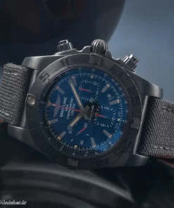 Alternative view of Breitling Chronomat 44 Blacksteel MB0111C3/BE35 Automatic 44mm Unisex Replica Watch - Black Dial, Steel Case