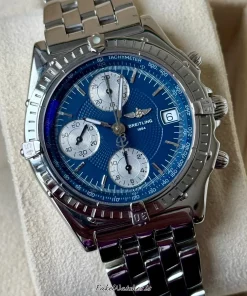 Breitling Chronomat A13050.1 Automatic 45mm Unisex Replica Watch - Blue Dial, Steel Case