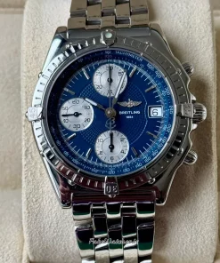 Alternative view of Breitling Chronomat A13050.1 Automatic 45mm Unisex Replica Watch - Blue Dial, Steel Case