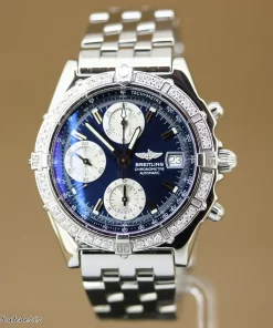 Alternative view of Breitling Chronomat A13352 Automatic 39mm Unisex Replica Watch - Black Dial, Steel Case