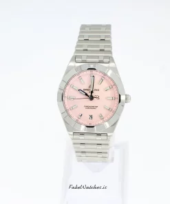Breitling Chronomat A77310101K1A1 Quartz 32mm Female Replica Watch - Pink Dial, Steel Case
