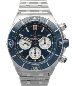 Breitling Chronomat AB0136161C1A1 Automatic 44mm Unisex Replica Watch - Blue Dial, Steel Case