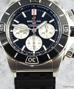 Breitling Chronomat AB0136251B1S1 Automatic 44mm Male Replica Watch - Black Dial, Steel Case