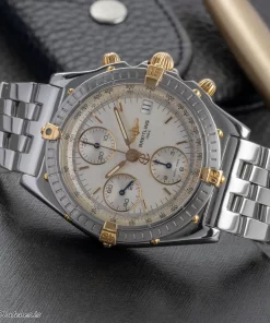 Alternative view of Breitling Chronomat B13050 Automatic 39mm Unisex Replica Watch - Beige Dial, Steel Case