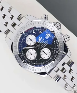 Breitling Chronomat Evolution A13356 Automatic 44mm Unisex Replica Watch - Black Dial, Steel Case