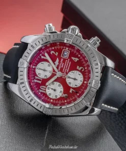 Alternative view of Breitling Chronomat Evolution A13356 Automatic 44mm Unisex Replica Watch - Red Dial, Steel Case