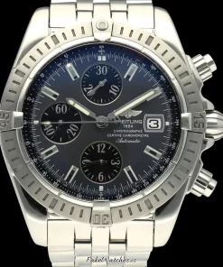 Breitling Chronomat Evolution A13356 Automatic 44mm Unisex Replica Watch - Grey Dial, Steel Case