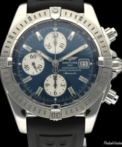 Breitling Chronomat Evolution A13356 Automatic 44mm Unisex Replica Watch - Black Dial, Steel Case