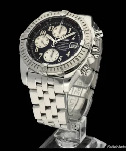 Alternative view of Breitling Chronomat Evolution A13356 Automatic 44mm Unisex Replica Watch - Black Dial, Steel Case