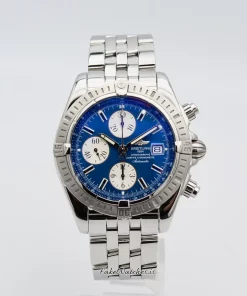 Breitling Chronomat Evolution A13356 Automatic 44mm Unisex Replica Watch - Blue Dial, Steel Case