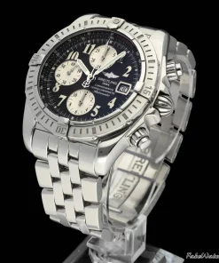 Alternative view of Breitling Chronomat Evolution A13356 Automatic 44mm Unisex Replica Watch - Black Dial, Steel Case