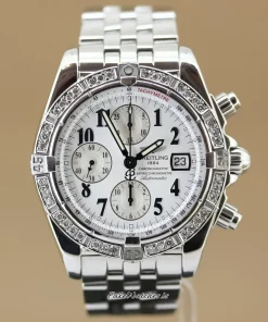 Breitling Chronomat Evolution A13356 Automatic 44mm Unisex Replica Watch - Silver Dial, Steel Case