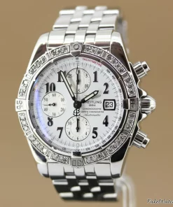 Alternative view of Breitling Chronomat Evolution A13356 Automatic 44mm Unisex Replica Watch - Silver Dial, Steel Case