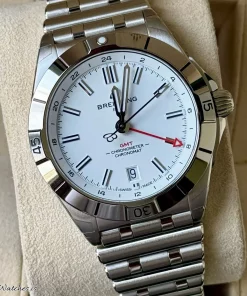 Breitling Chronomat GMT A32398101A1A1 Automatic 40mm Unisex Replica Watch - Silver Dial, Steel Case