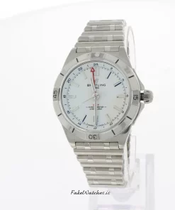Breitling Chronomat GMT A32398101A1A1 Automatic 40mm Unisex Replica Watch - White Dial, Steel Case