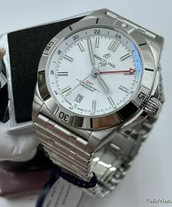 Breitling Chronomat GMT A32398101A1A1 Automatic 40mm Unisex Replica Watch - White Dial, Steel Case