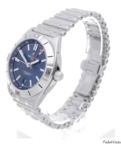 Alternative view of Breitling Chronomat GMT A32398101C1A1 Automatic 40mm Unisex Replica Watch - Blue Dial, Steel Case