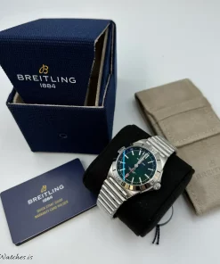 Breitling Chronomat GMT A32398101L1A1 Automatic 40mm Unisex Replica Watch - Green Dial, Steel Case
