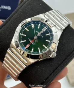Alternative view of Breitling Chronomat GMT A32398101L1A1 Automatic 40mm Unisex Replica Watch - Green Dial, Steel Case