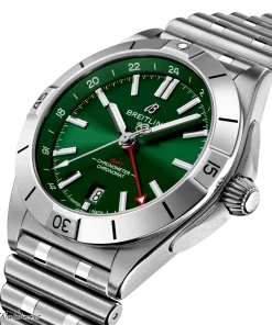 Alternative view of Breitling Chronomat GMT A32398101L1A1 Automatic 40mm Unisex Replica Watch - Green Dial, Steel Case