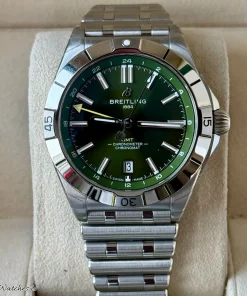 Alternative view of Breitling Chronomat GMT A32398A11L1A1 Automatic 40mm Unisex Replica Watch - Green Dial, Steel Case