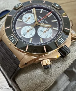 Alternative view of Breitling Chronomat RB0136E31Q1S1 Automatic 44mm Unisex Replica Watch - Brown Dial, Red Gold Case