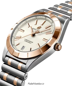 Alternative view of Breitling Chronomat U77310101A1U1 Quartz 32mm Female Replica Watch - White Dial, Steel Case