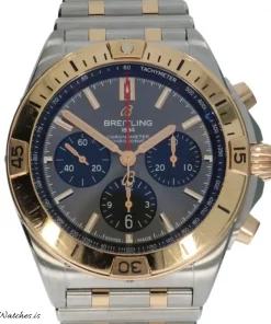 Breitling Chronomat UB0134 Automatic 42mm Unisex Replica Watch - Grey Dial, Gold/Steel Case