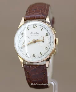 Alternative view of Breitling Chronomat Unknown Manual winding 36mm Unisex Replica Watch - Silver Dial, Yellow Gold Case