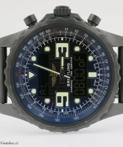Alternative view of Breitling Chronospace M7836522/BA26 Quartz 46mm Unisex Replica Watch - Black Dial, Steel Case
