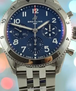 Breitling Classic AVI A233801A1C1A1 Automatic 42mm Female Replica Watch - Blue Dial, Steel Case