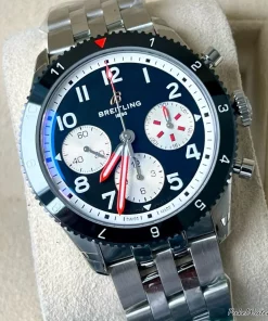 Breitling Classic AVI Y23380 Automatic 42mm Male Replica Watch - Black Dial, Steel Case