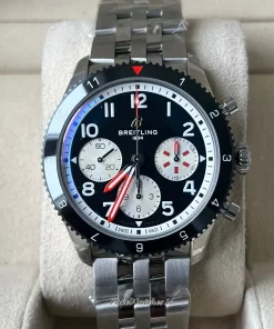 Alternative view of Breitling Classic AVI Y23380 Automatic 42mm Male Replica Watch - Black Dial, Steel Case