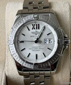 Alternative view of Breitling Cockpit A49350 Automatic 39mm Unisex Replica Watch - White Dial, Steel Case